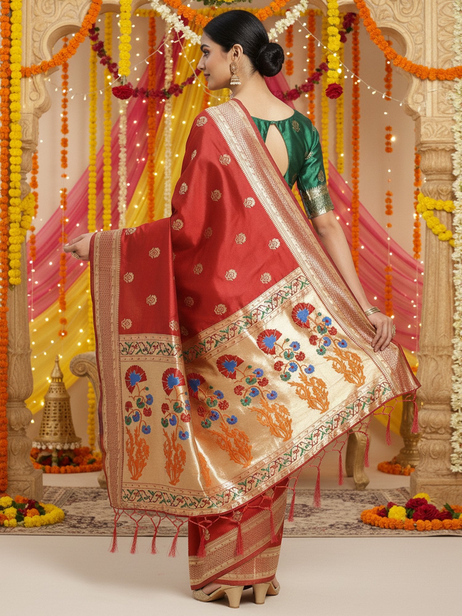 partywear designer saree for festive occasions