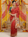 Red Red Banarasi Silk Blend Woven Saree
