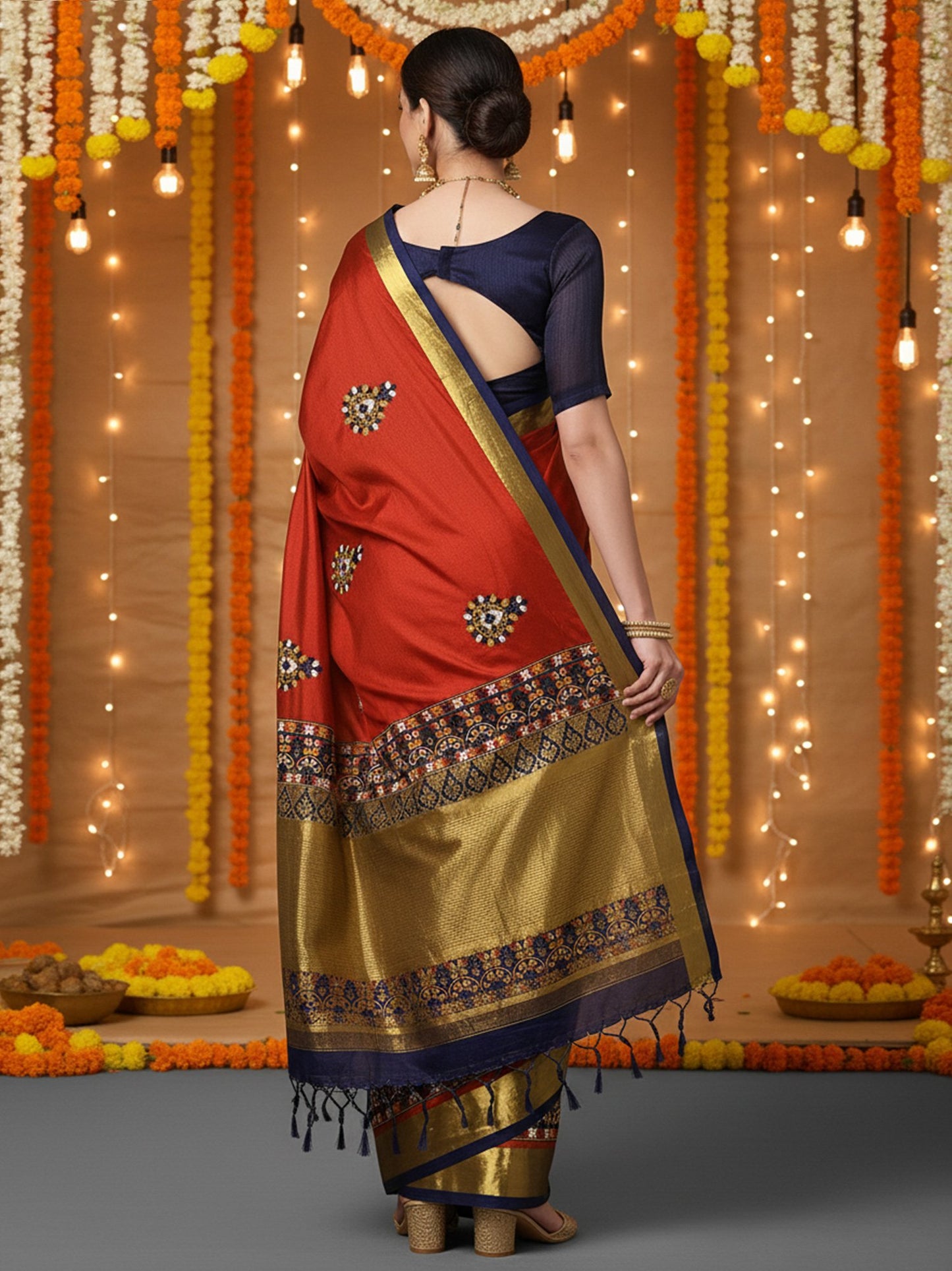 partywear designer saree for festive occasions