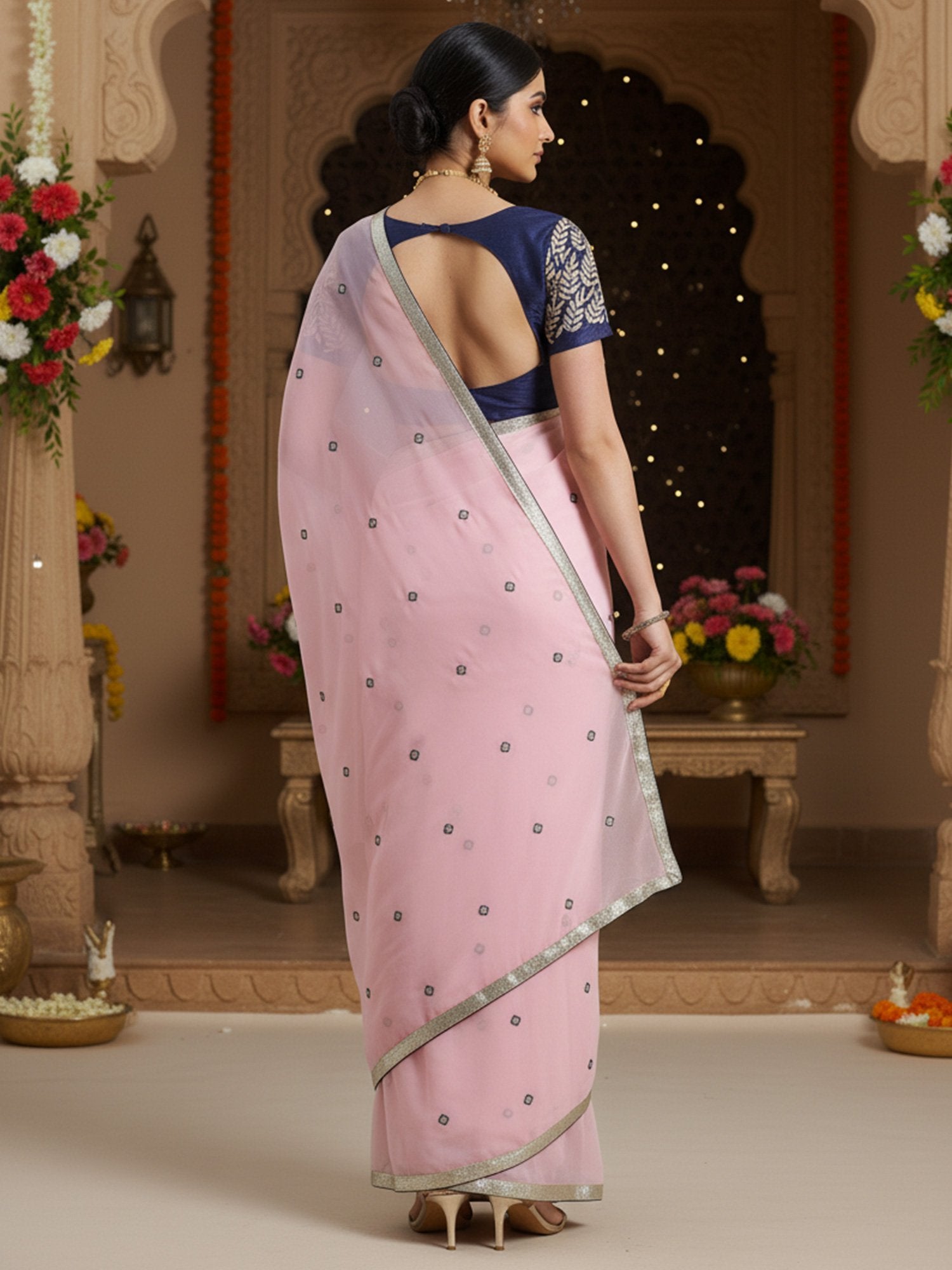 partywear designer saree for festive occasions