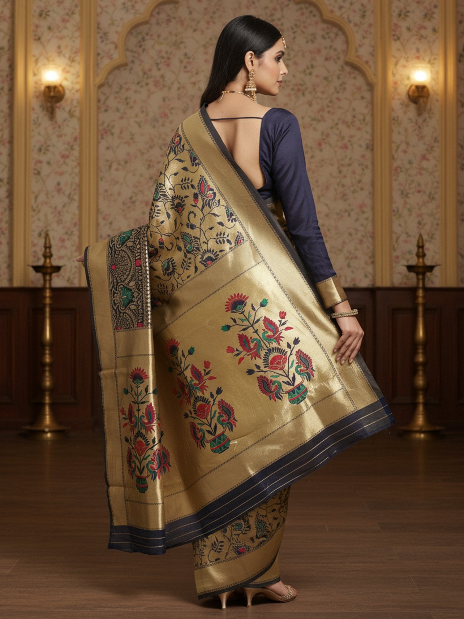 partywear designer saree for festive occasions