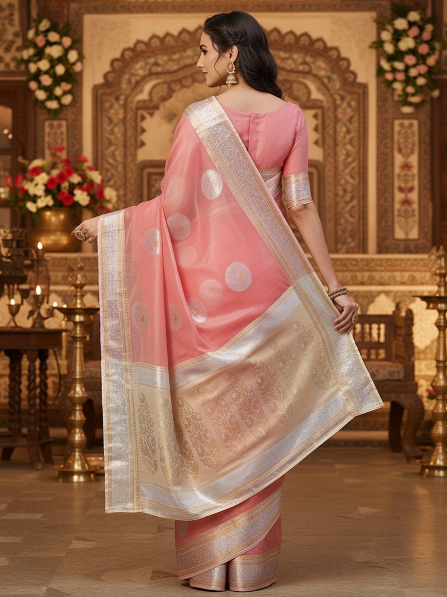 partywear designer saree for festive occasions