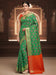 Green Green Banarasi Silk Blend Printed Saree