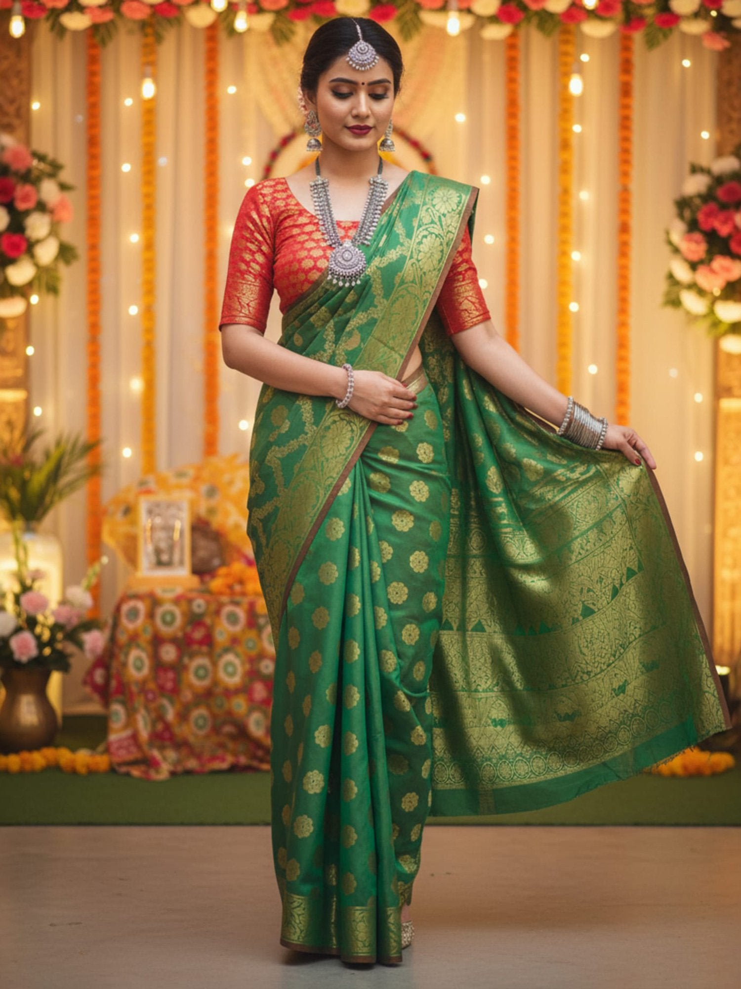 partywear designer saree for festive occasions