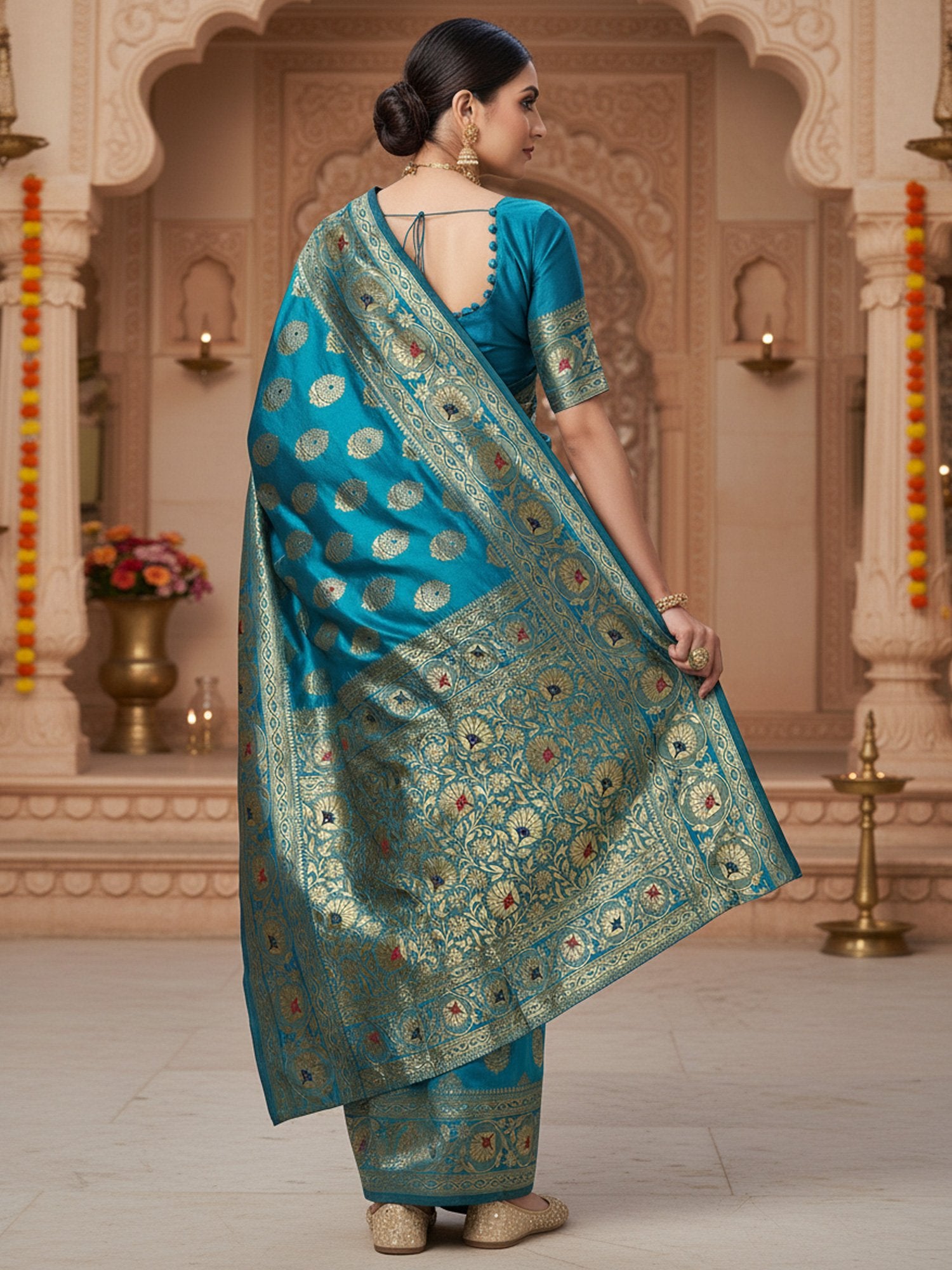 partywear designer saree for festive occasions