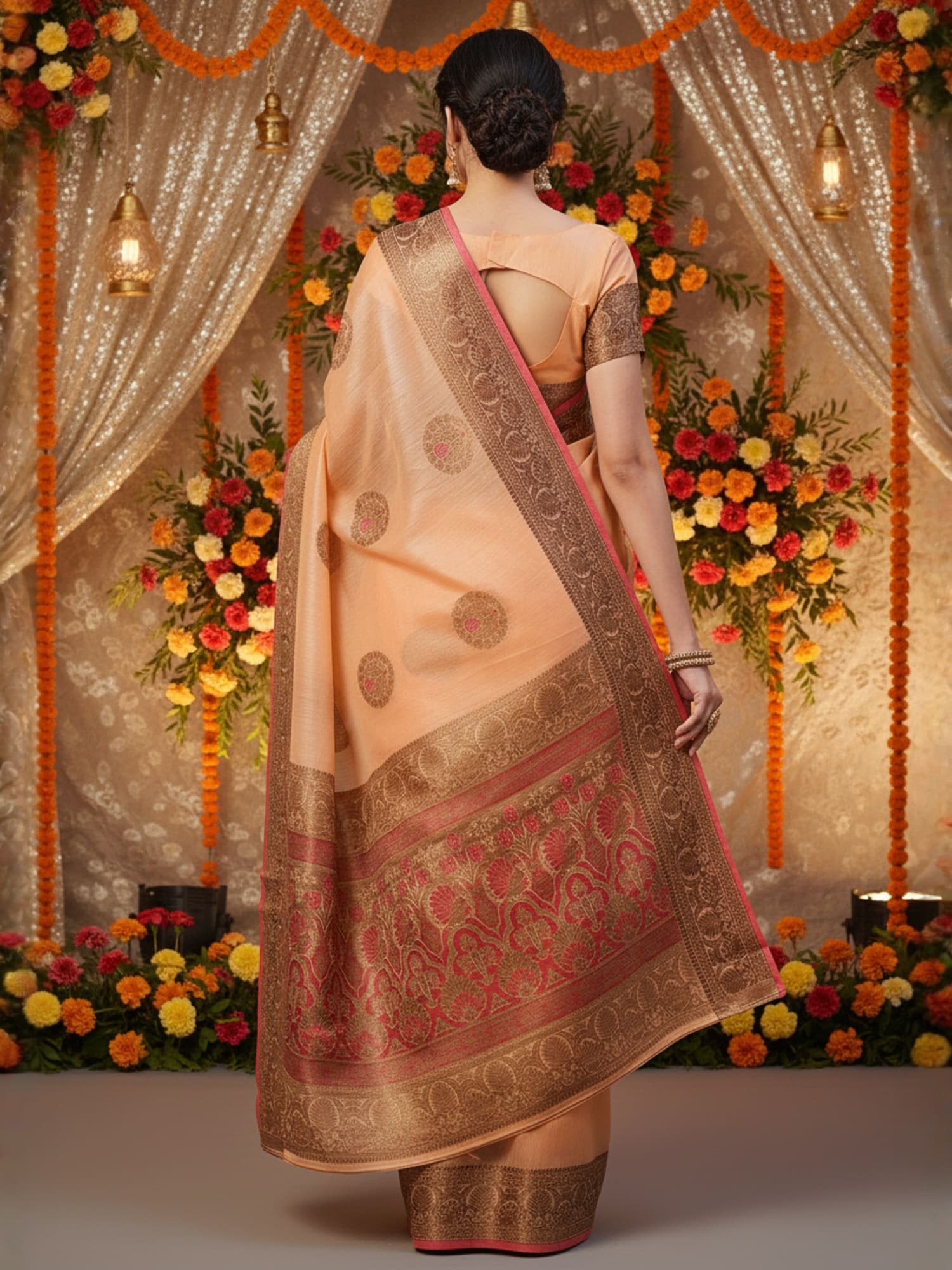 partywear designer saree for festive occasions
