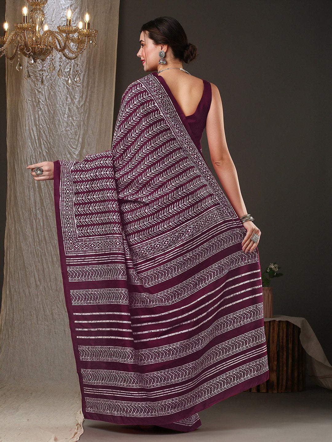 partywear designer saree for festive occasions