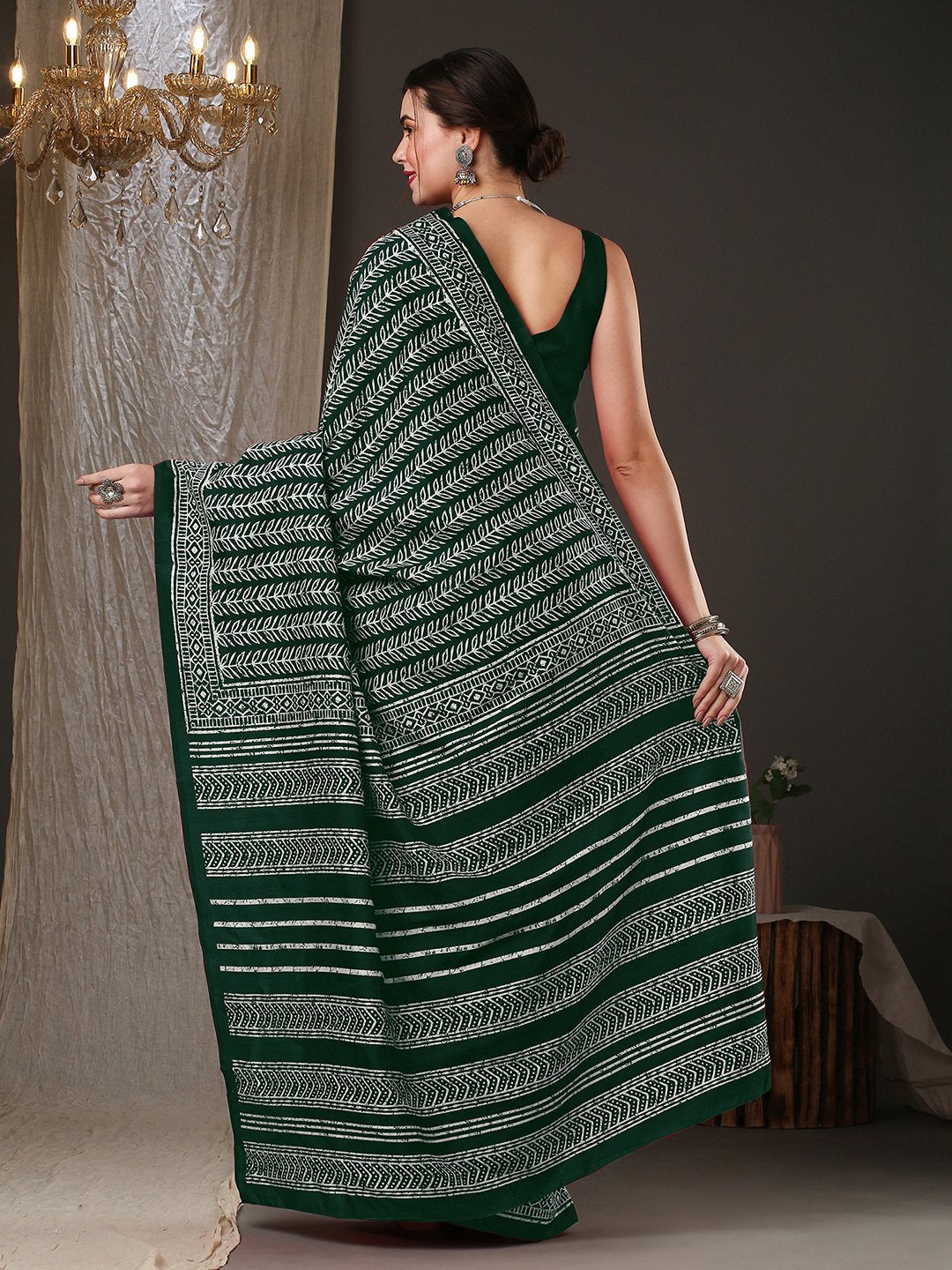 partywear designer saree for festive occasions