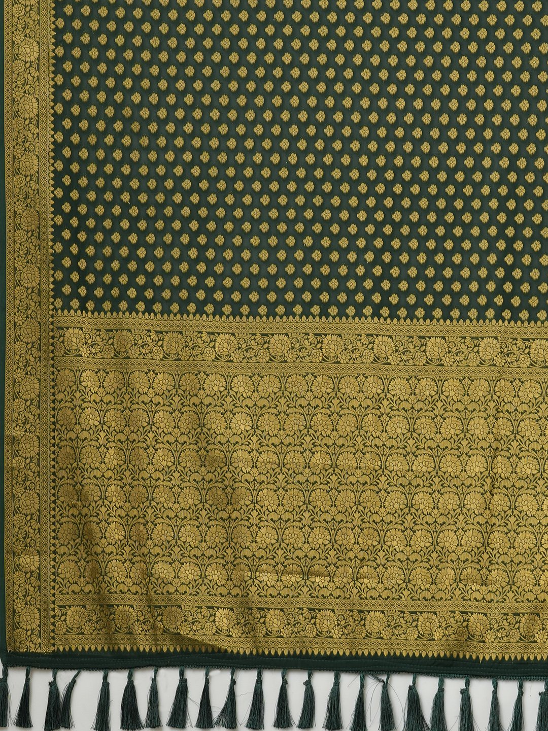 Green Kanjeevaram Georgette Woven Saree