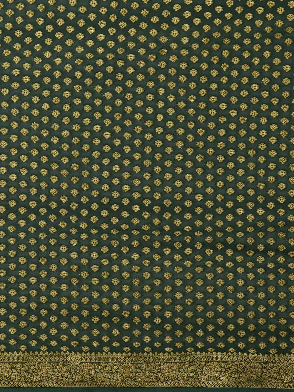 Green Kanjeevaram Georgette Woven Saree - The Dori Store