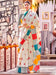 White Cream Bagh Bhagalpuri Silk Printed Saree