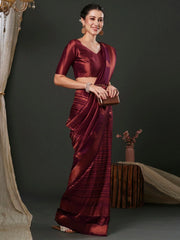 Beautiful Maroon Soft Silk Saree - The Dori Store