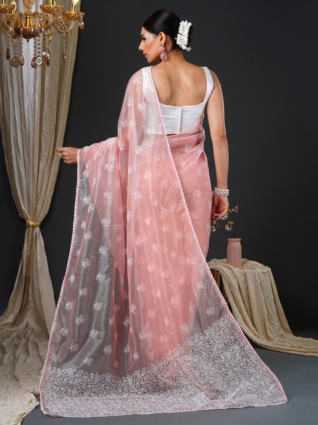 partywear designer saree for festive occasions