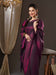 Purple Magenta Kanjeevaram Georgette Woven Saree