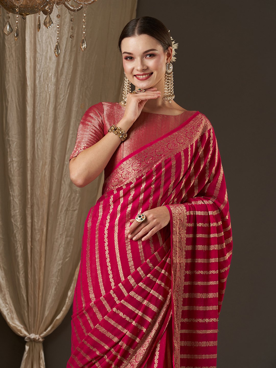 partywear designer saree for festive occasions