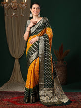 Bright Yellow Banarasi Georgette Saree - The Dori Store