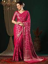 Opulent Pink Banarasi Georgette Saree - The Dori Store