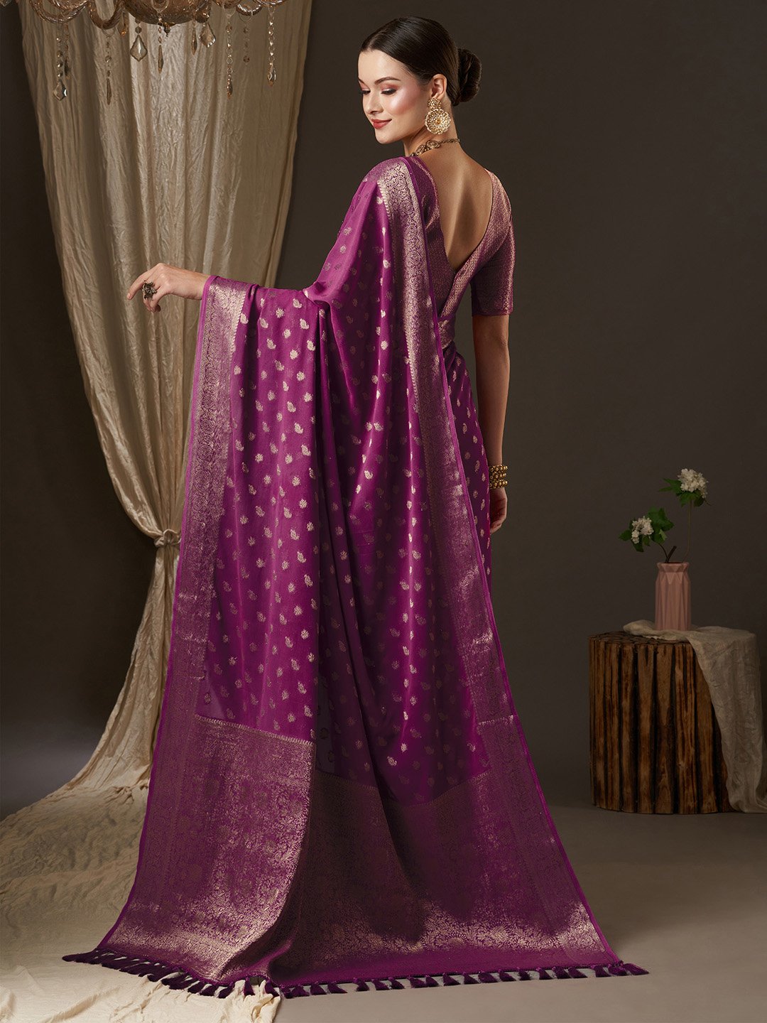 partywear designer saree for festive occasions