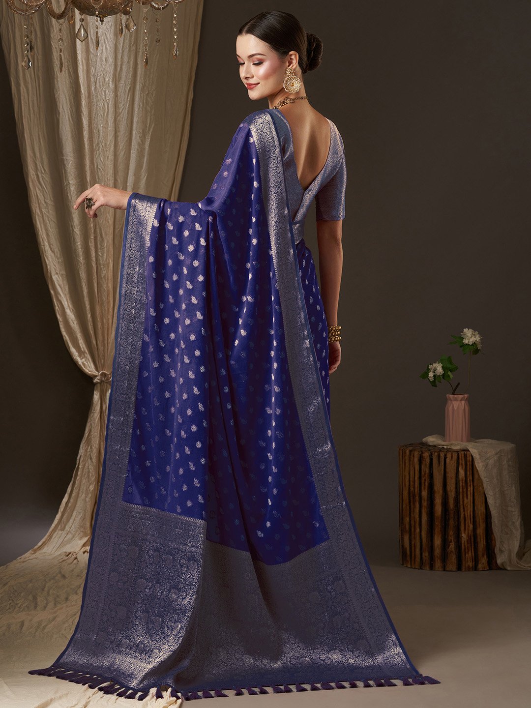 partywear designer saree for festive occasions