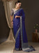 Blue Navy Kanjeevaram Georgette Woven Saree