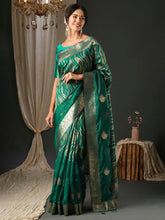Exquisite Teal green Georgette Saree - The Dori Store