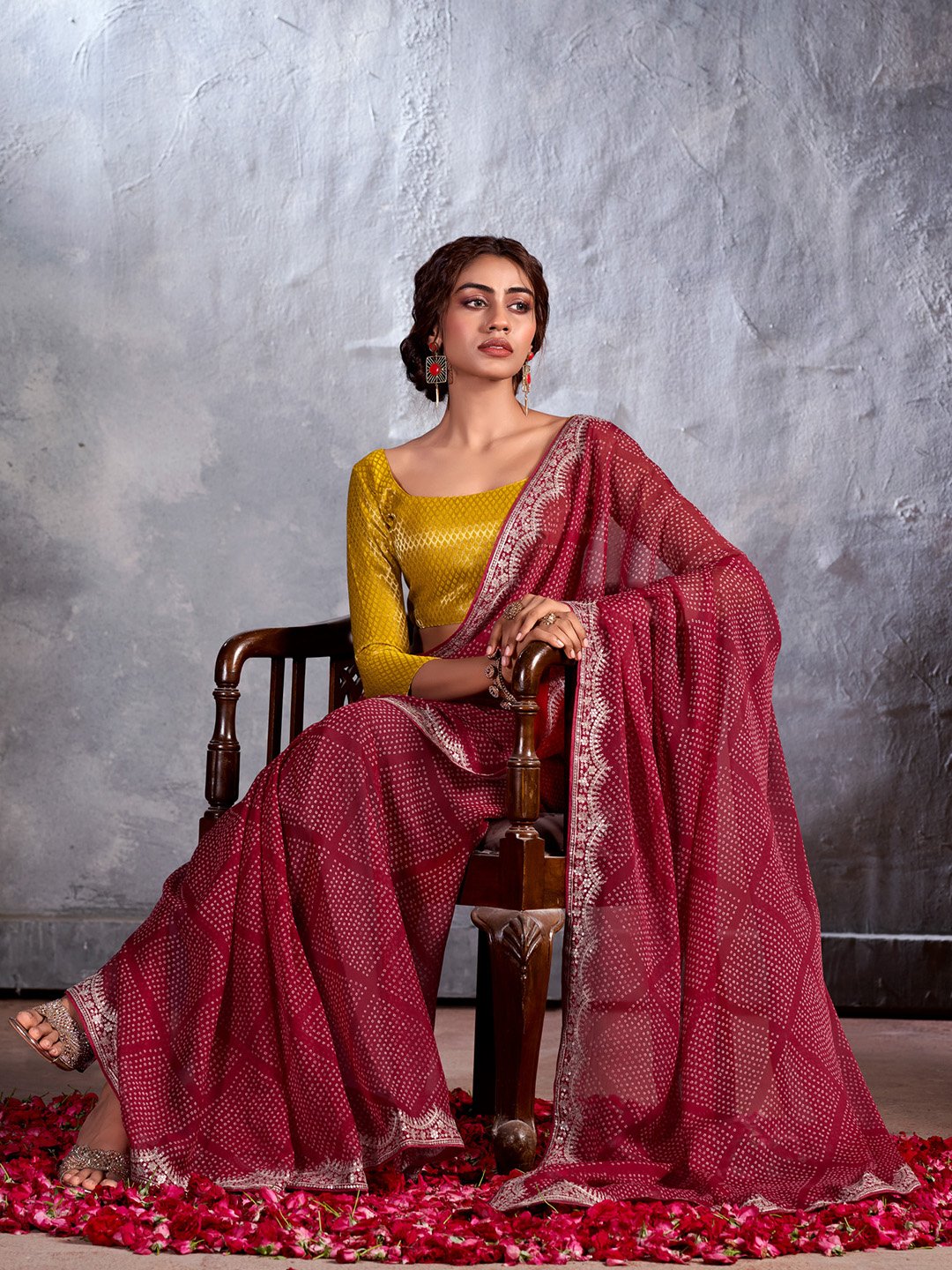 partywear designer saree for festive occasions