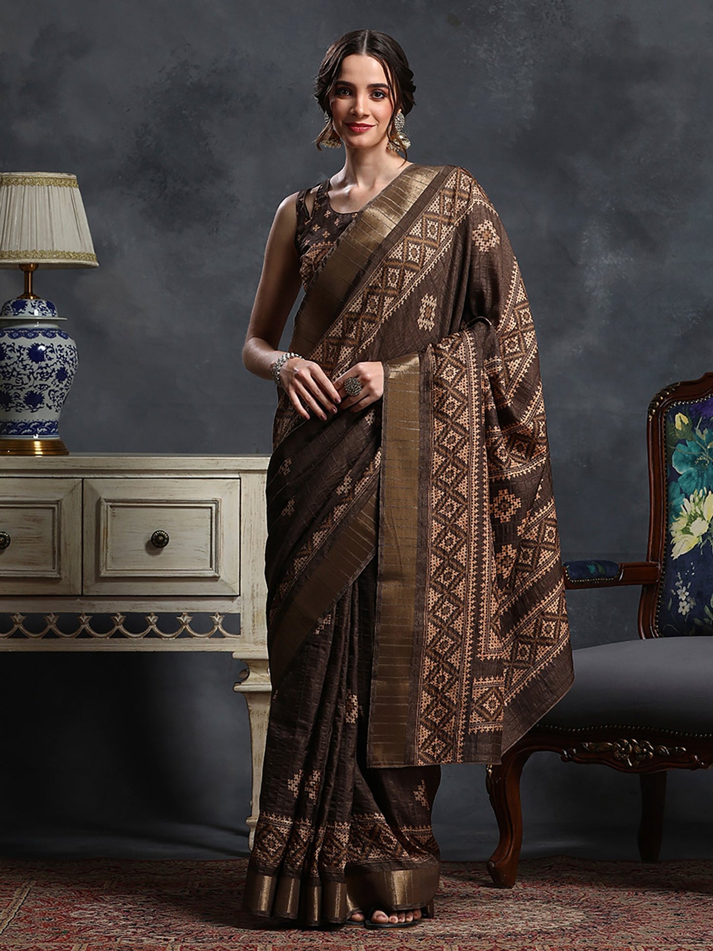 partywear designer saree for festive occasions