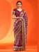 Pink Pink Sungudi Silk Blend Printed Saree
