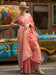 Pink Peach Banarasi Silk Blend Woven Saree