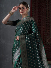 Heritage Green Kanjeevaram Silk Saree - The Dori Store