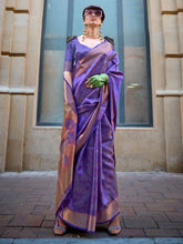 Lavender Purple Designer Organza Saree - The Dori Store