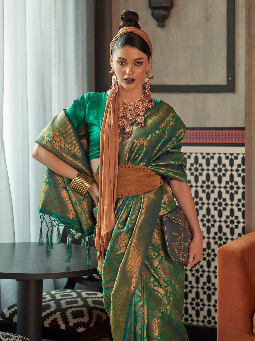 partywear designer saree for festive occasions