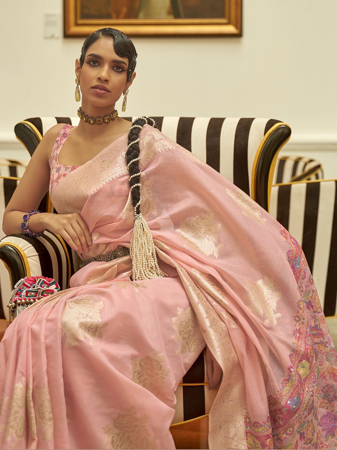 partywear designer saree for festive occasions