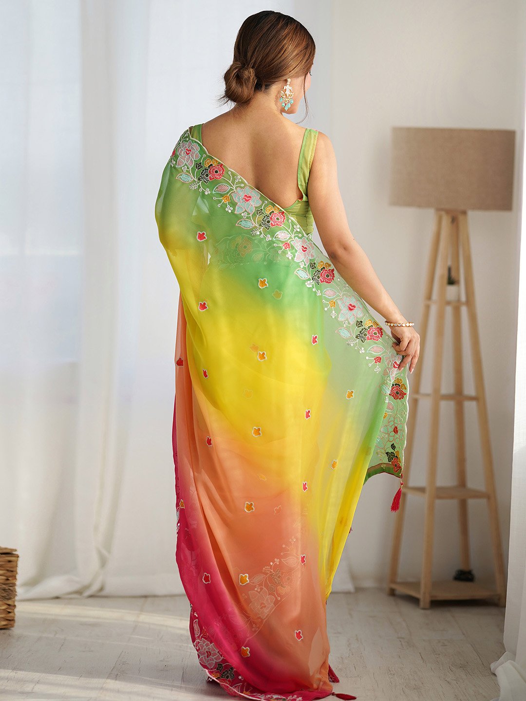 partywear designer saree for festive occasions