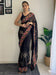 Black Black Party Wear Georgette Embellished Saree