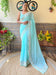 Blue Light Party Wear Georgette Embellished Saree