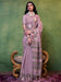 Purple Mauve Banarasi Silk Blend Woven Saree