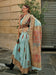 Blue LightBlue Banarasi Silk Blend Woven Saree