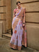 Lavender Lavendar Banarasi Silk Blend Woven Saree