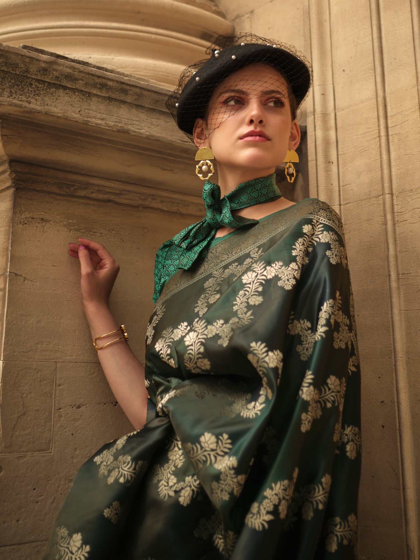 partywear designer saree for festive occasions