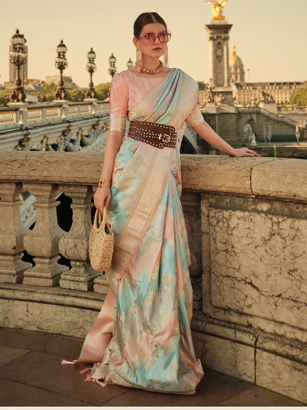 partywear designer saree for festive occasions