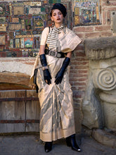 Rich Grey Rangkath Soft Silk Saree - The Dori Store