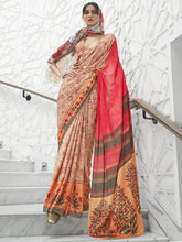 Glow Orange Pure Crepe Silk Saree - The Dori Store