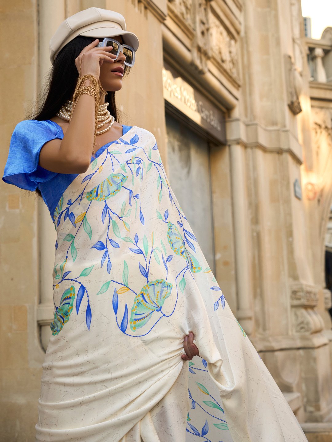 partywear designer saree for festive occasions