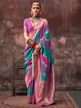 Rich Purple Handloom Banarasi Silk Saree - The Dori Store