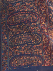 Navy Blue Modal Kashmiri Handloom Silk Saree - The Dori Store