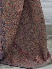 Grey Modal Kashmiri Handloom Silk Saree - The Dori Store