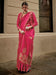 Pink Pink Banarasi Satin Silk Woven Saree