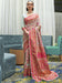 Blue SeaGreen Banarasi Cotton Blend Woven Saree