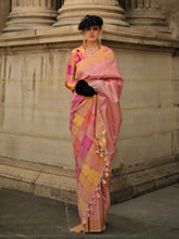 Peach Soft Silk Handloom Saree - The Dori Store